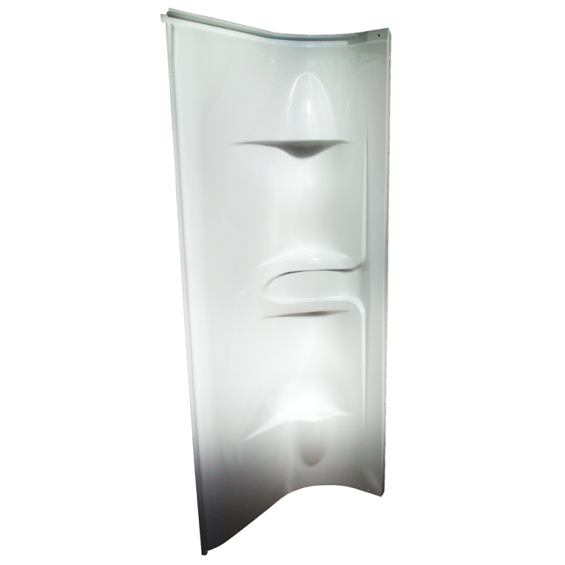 PAROI DE DOUCHE LATÉRALE GAUCHE 2008 PLASTIQUE BLANC