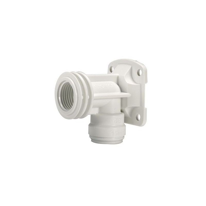raccord rapide 15mm x15/21MM Coude de plaque arrière en plastique