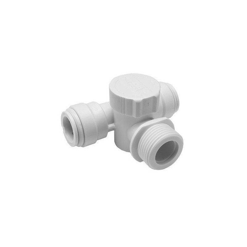 RACCORD RAPIDE 15MM TEE ROBINET MACHINE A LAVER  20/27MM PLASTIQUE BLANC