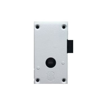 SERRURE DROITE BLANCHE MONTAGE EN APPLIQUE SANS CONDAMNATION SPECIAL PORTES CHAMBRES